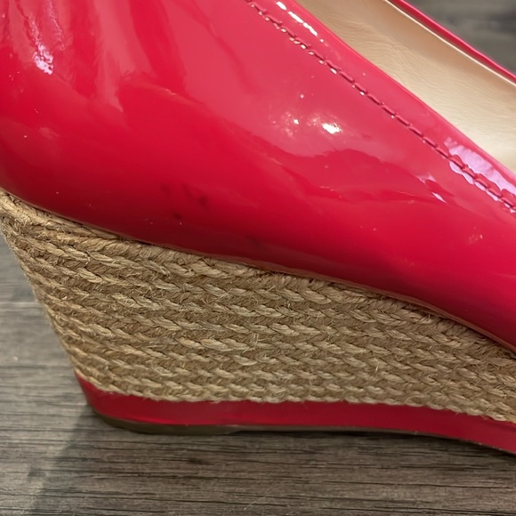 Prada pink patent peep toe wedge - Picture 8 of 8